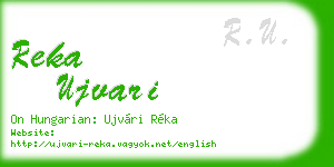 reka ujvari business card
