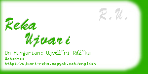 reka ujvari business card